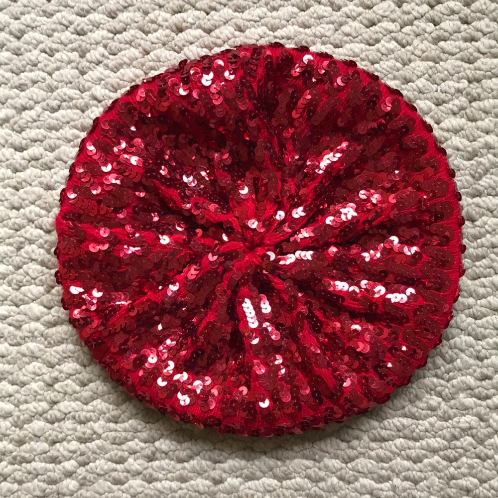 Vintage forever 21 French sequin beret hat